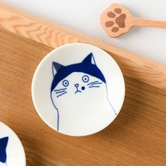 Cats Mino Yaki Small Plates - Gift Set of 5