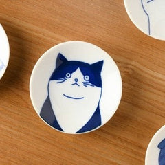 Cats Mino Yaki Small Plates - Gift Set of 5