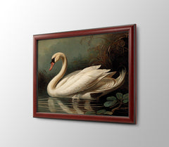 Antique Painting, Swan Printable Animal Print, Wall decor printable art, Rustic wall decor, Victorian art, Printable home decor, Shabby chic